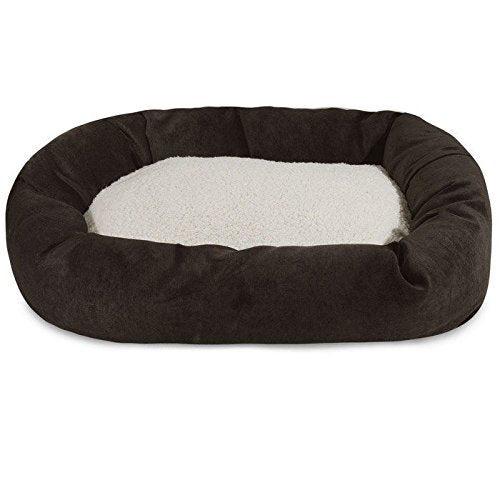 MajesticPet 25 in. Villa Sherpa Donut Pet Bed, Storm
