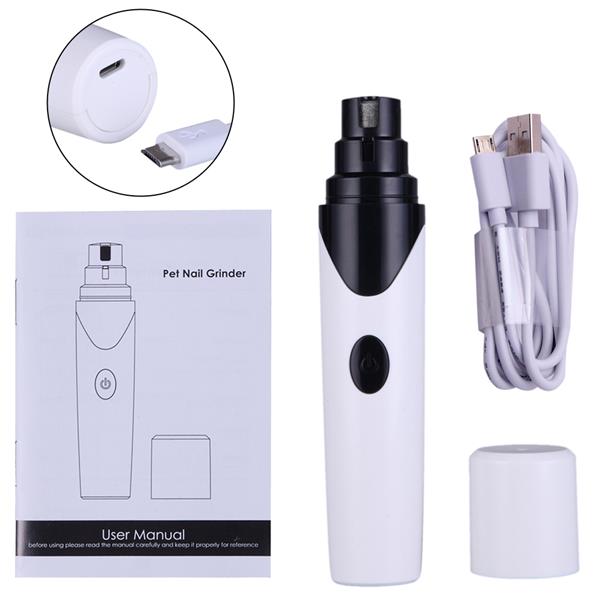 Dog and Cat Nail Grinders Rechargeable Pet Nail Clippers Grooming Trimmer