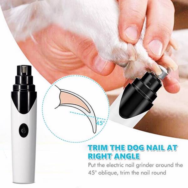 Dog and Cat Nail Grinders Rechargeable Pet Nail Clippers Grooming Trimmer